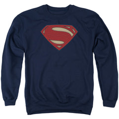 Batman v Superman Super Movie Logo Men's Crewneck 50 50 Poly Long-Sleeve T-Shirt