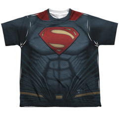 Batman v Superman Superman Uniform Youth Regular Fit Poly Short-Sleeve T-Shirt