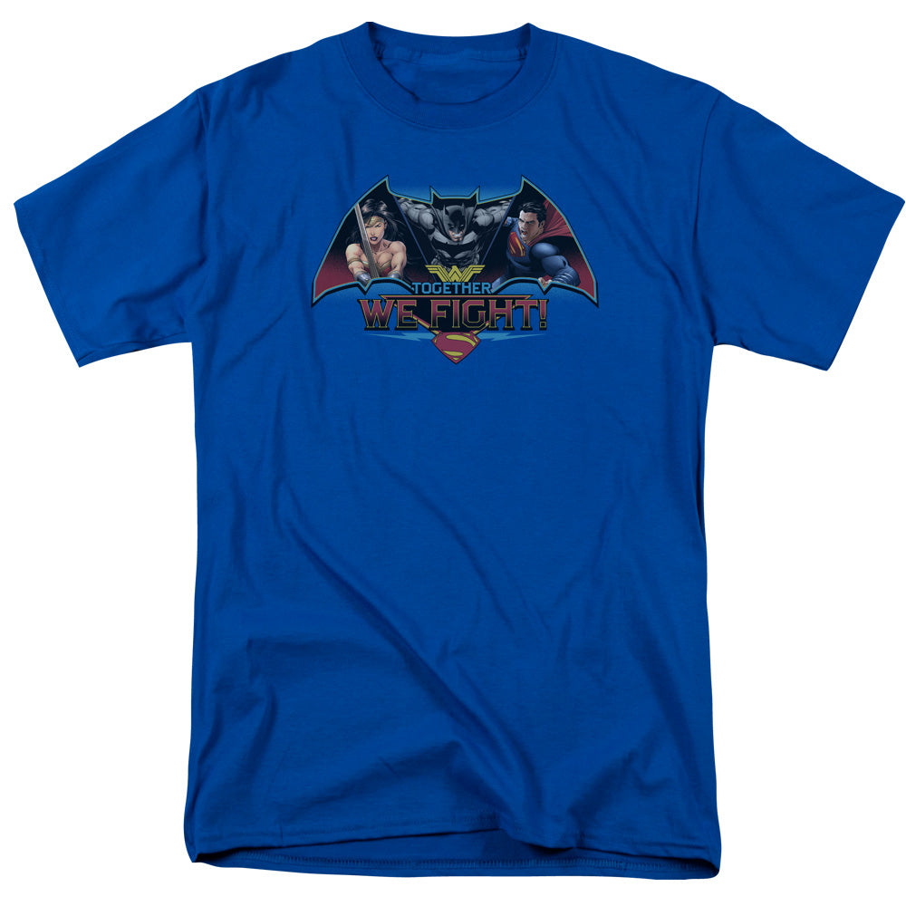 Batman v Superman Together We Fight Men's 18/1 Cotton Short-Sleeve T-Shirt
