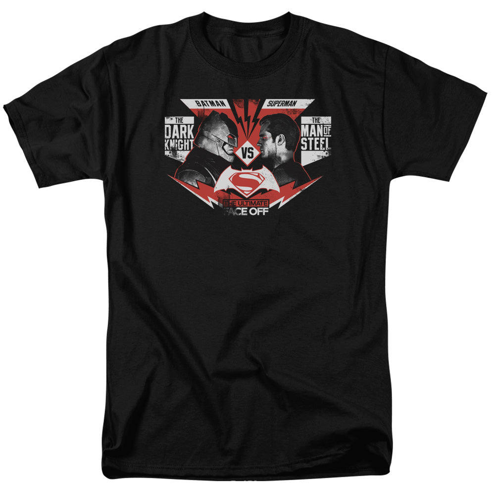 Batman v Superman Ultimate Face Off Men's 18/1 Cotton Short-Sleeve T-Shirt