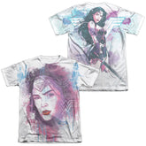 Batman v Superman Watercolor Wonder Sub (Front/Back Print) Men's Regular Fit Poly Cotton Short-Sleeve T-Shirt
