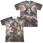 Batman v Superman Wonder Woman Light (Front/Back Print) Men's Regular Fit Poly Cotton Short-Sleeve T-Shirt