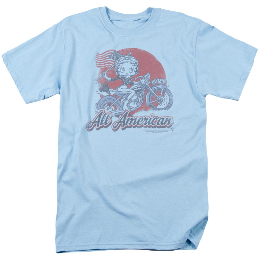 Betty Boop All American Biker Men's 18/1 Cotton Short-Sleeve T-Shirt