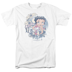 Betty Boop Aloha Men's 18/1 Cotton Short-Sleeve T-Shirt