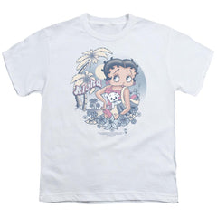 Betty Boop Aloha Youth 18/1 100% Cotton Short-Sleeve T-Shirt