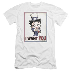 Betty Boop Auntie Boop Men's Ultra-Soft 30/1 Cotton Slim Short-Sleeve T-Shirt