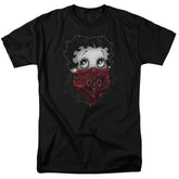 Betty Boop Bandana & Roses Men's 18/1 Cotton Short-Sleeve T-Shirt