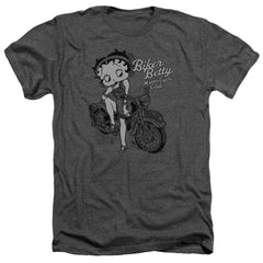 Betty Boop Bbmc Men's 30/1 Heather 60 40 Poly Short-Sleeve T-Shirt