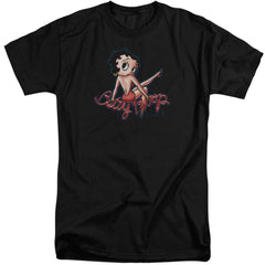 Betty Boop Bettys Back Men's 18/1 Tall Cotton Short-Sleeve T-Shirt