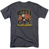 Betty Boop Bettys Motorcycles Men's 18/1 Cotton Short-Sleeve T-Shirt