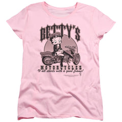 Betty Boop Bettys Motorcycles Women's 18/1 Cotton Short-Sleeve T-Shirt
