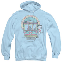 Betty Boop Bettys Trolley Men's Pull-Over 75 25 Poly Hoodie