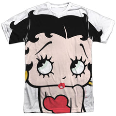 Betty Boop Big Boop Head Men's Regular Fit Polyester Short-Sleeve T-Shirt