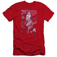 Betty Boop Boop Ball Men's Ultra-Soft 30/1 Cotton Slim Short-Sleeve T-Shirt