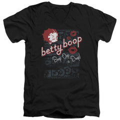 Betty Boop Boop Oop Men's 30/1 Cotton Slim V-Neck T-Shirt