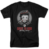 Betty Boop Born To Ride Men's 18/1 Cotton Short-Sleeve T-Shirt