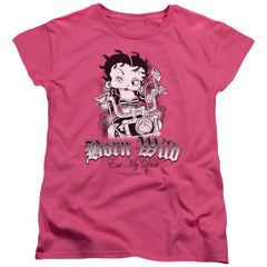 Betty Boop Born Wild Women's 18/1 Cotton Short-Sleeve T-Shirt