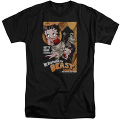 Betty Boop Boyfriend The Beast Men's 18/1 Tall Cotton Short-Sleeve T-Shirt