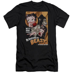 Betty Boop Boyfriend The Beast Men's Ultra-Soft 30/1 Cotton Slim Short-Sleeve T-Shirt