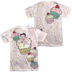 Betty Boop Cake Boop Men's Regular Fit Polyester Short-Sleeve T-Shirt