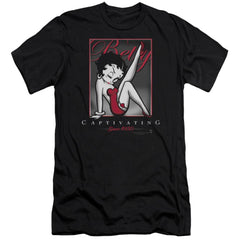 Betty Boop Captivating Men's Ultra-Soft 30/1 Cotton Slim Short-Sleeve T-Shirt