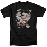 Betty Boop Classic Kiss Men's 18/1 Cotton Short-Sleeve T-Shirt
