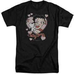 Betty Boop Classic Kiss Men's 18/1 Tall Cotton Short-Sleeve T-Shirt