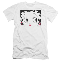 Betty Boop Close Up Men's Ultra-Soft 30/1 Cotton Slim Short-Sleeve T-Shirt