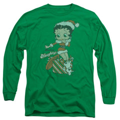 Betty Boop Define Naughty Men's 18/1 Cotton Long-Sleeve T-Shirt