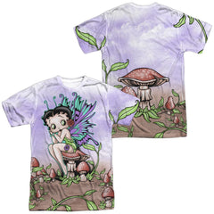 Betty Boop Fairy (Front/Back Print) Men's Regular Fit Polyester Short-Sleeve T-Shirt
