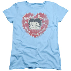 Betty Boop Fan Club Heart Women's 18/1 Cotton Short-Sleeve T-Shirt