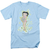 Betty Boop Flowers Men's 18/1 Cotton Short-Sleeve T-Shirt