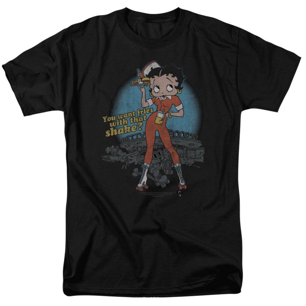 Betty Boop Fries With That Men's 18/1 Cotton Short-Sleeve T-Shirt