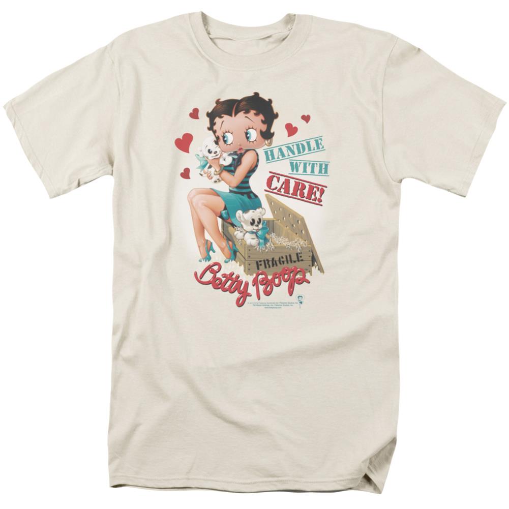 Betty Boop Handle With Care Men's 18/1 Cotton Short-Sleeve T-Shirt