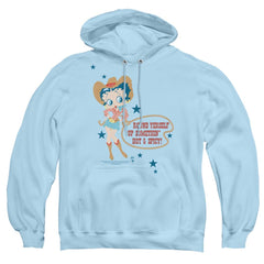Betty Boop Hot And Spicy Cowgirl Men's Pull-Over 75 25 Poly Hoodie
