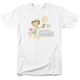 Betty Boop Hot In Hawaii Men's 18/1 Cotton Short-Sleeve T-Shirt