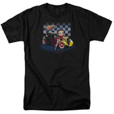 Betty Boop Hot Rod Boop Men's 18/1 Cotton Short-Sleeve T-Shirt