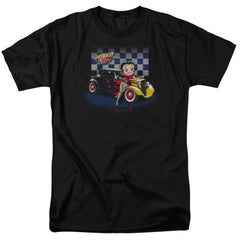Betty Boop Hot Rod Boop Men's 18/1 Cotton Short-Sleeve T-Shirt