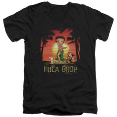 Betty Boop Hulaboop Men's 30/1 Cotton Slim V-Neck T-Shirt
