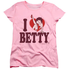 Betty Boop I Heart Betty Women's 18/1 Cotton Short-Sleeve T-Shirt