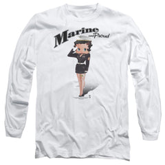 Betty Boop Marine Boop Men's 18/1 Cotton Long-Sleeve T-Shirt