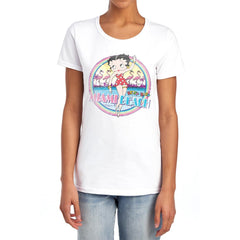 Betty Boop Miami Beach Women's 18/1 Cotton Short-Sleeve T-Shirt