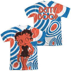 Betty Boop Mod Rings (Front/Back Print) Men's Regular Fit Polyester Short-Sleeve T-Shirt