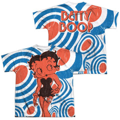 Betty Boop Mod Rings (Front/Back Print) Youth Regular Fit Poly Short-Sleeve T-Shirt