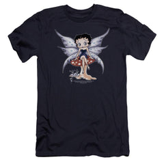 Betty Boop Mushroom Fairy Men's Ultra-Soft 30/1 Cotton Slim Short-Sleeve T-Shirt
