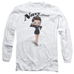 Betty Boop Navy Boop Men's 18/1 Cotton Long-Sleeve T-Shirt