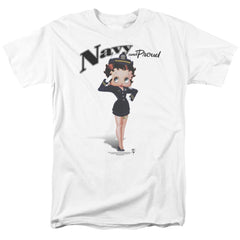 Betty Boop Navy Boop Men's 18/1 Cotton Short-Sleeve T-Shirt