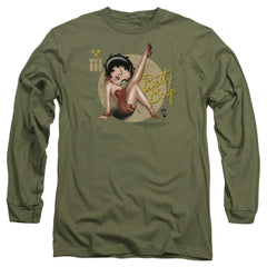 Betty Boop Nose Art Men's 18/1 Cotton Long-Sleeve T-Shirt
