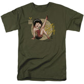 Betty Boop Nose Art Men's 18/1 Cotton Short-Sleeve T-Shirt