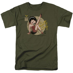 Betty Boop Nose Art Men's 18/1 Cotton Short-Sleeve T-Shirt